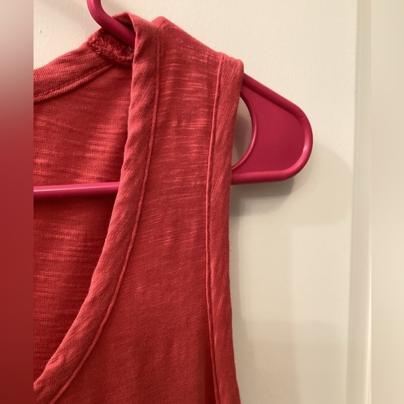 💫Bobi Scoop Neck Slub Cotton Tank Dress, Raspberry, Small, Gently used! - Picture 8 of 14